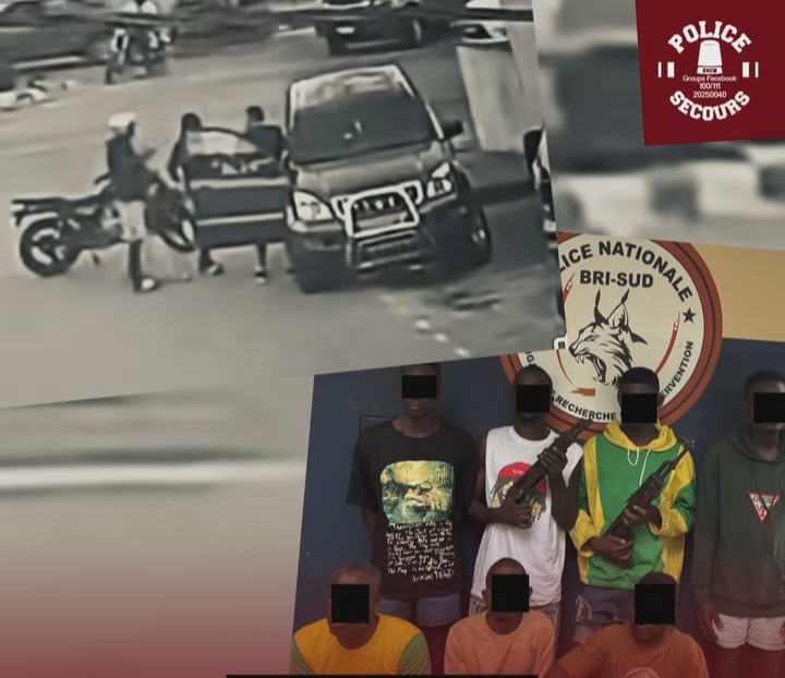 Côte d’Ivoire :  7 membres d’un gang de braqueurs arrêtés à Marcory et Bouaké