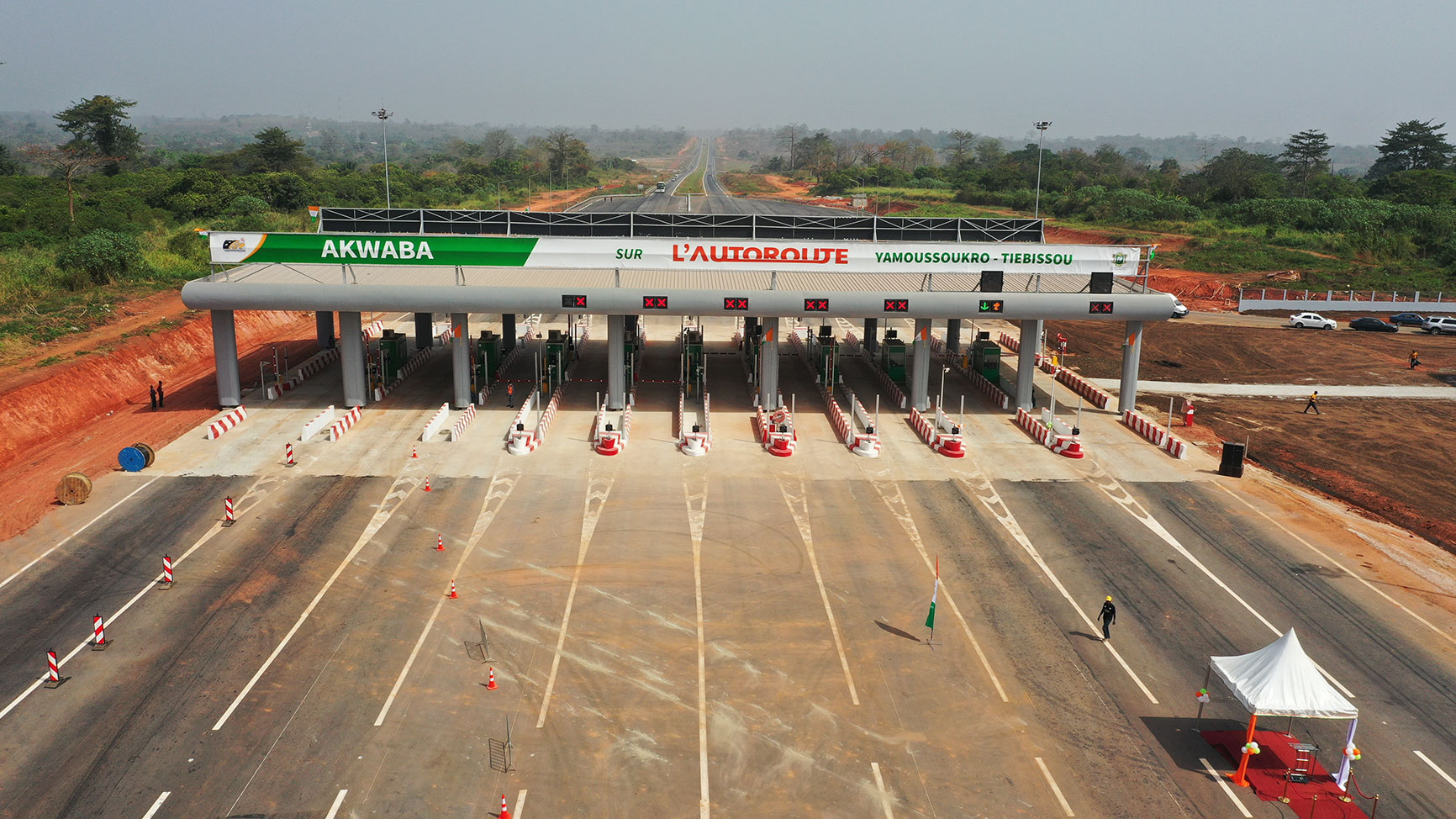 Côte d’Ivoire / Autoroute du nord axe Yamoussoukro-Tiébissou : Le poste de péage ouvert