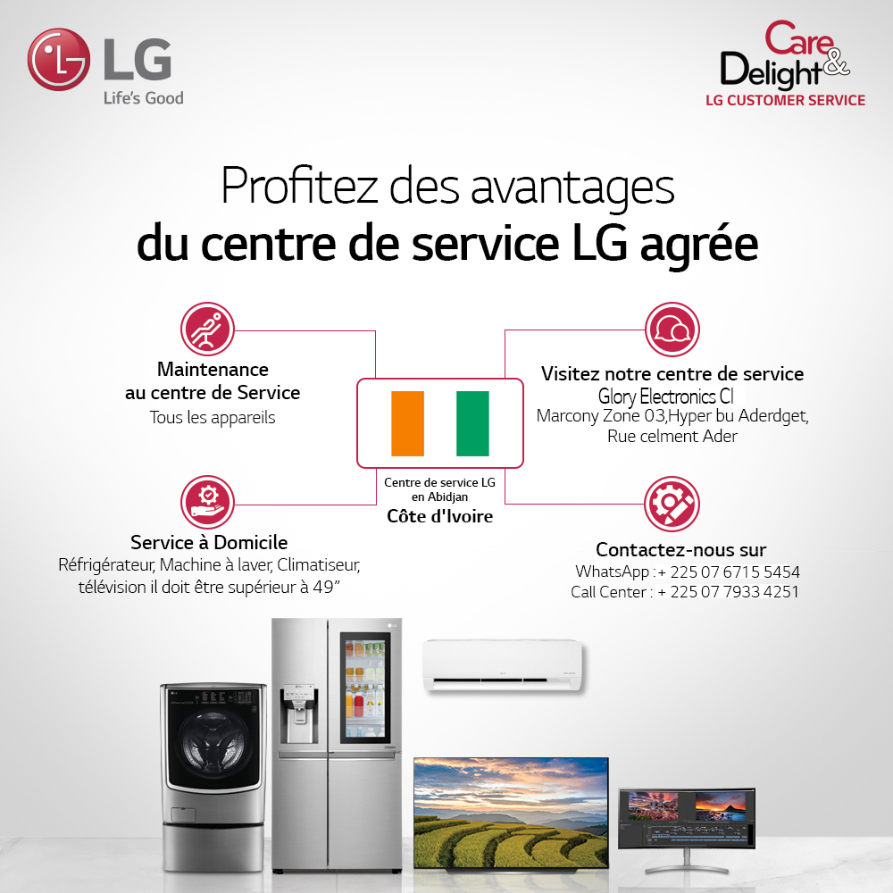 Côte d'Ivoire / LG fournit un service de réparation aux clients