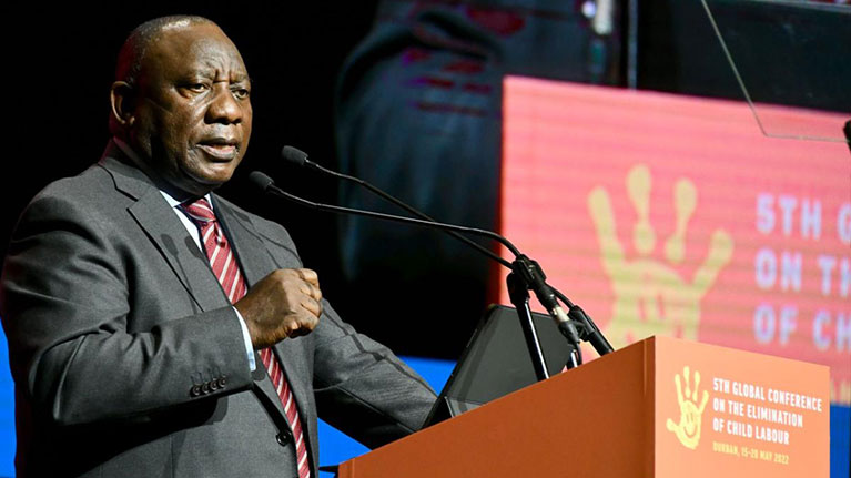 Durban / Elimination du travail des enfants : Cyril Ramaphosa appelle à prendre des « actions de grande envergure »