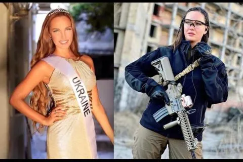 Guerre en Ukraine / Une Miss prend les armes contre la Russie